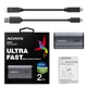 ADATA ELITE SE880 USB-C 3.2 GEN 2x2 KÜLSŐ SSD MEGHAJTÓ 2TB SZÜRKE
