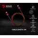 SAVIO GCL-04 GAMING FOR PC RÉZ HDMI-HDMI KÁBEL 2.0 ARANYOZOTT FONOTT NYLON PIROS/FEKETE 3m