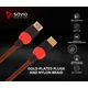 SAVIO GCL-04 GAMING FOR PC RÉZ HDMI-HDMI KÁBEL 2.0 ARANYOZOTT FONOTT NYLON PIROS/FEKETE 3m