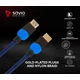 SAVIO GCL-05 GAMING FOR PLAYSTATION RÉZ HDMI-HDMI KÁBEL 2.0 ARANYOZOTT FONOTT NYLON KÉK/FEKETE 3m