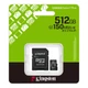 KINGSTON CANVAS SELECT PLUS MICRO SDXC 512GB + ADAPTER CLASS 10 UHS-I U3 A1 V30 (150/85 MB/s)