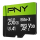 PNY ELITE-X MICRO SDXC 256GB + ADAPTER CLASS 10 UHS-I U3 A1 V30 100/90 MB/s