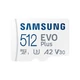 SAMSUNG EVO PLUS (2021) MICRO SDXC 512GB + ADAPTER CLASS 10 UHS-I U3 A2 V30 (130 MB/s ADATÁTVITELI SEBESSÉG)