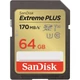 SANDISK EXTREME PLUS SDXC 64GB CLASS 10 UHS-I U3 V30 170/80 MB/s