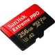 SANDISK EXTREME PRO MICRO SDXC 256GB + ADAPTER CLASS 10 UHS-I U3 A2 V30 200/140 MB/s