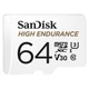 SANDISK HIGH ENDURANCE MICRO SDXC 64GB + ADAPTER CLASS 10 UHS-I U3 V30 100/40 MB/s