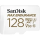 SANDISK MAX ENDURANCE MICRO SDXC 128GB + ADAPTER CLASS 10 UHS-I U3 V30 100/40 MB/s