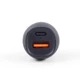 GEMBIRD TA-U2QC3-CAR-02 DUAL USB AUTÓS TÖLTŐ USB-C PD/USB-A QC 3.0 18W 12/24V FEKETE