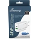 MEDIARANGE HÁLÓZATI TÖLTŐ USB-A/USB-C PD 3.0 QC 3.0 25W FEHÉR