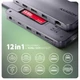 AXAGON HMC-12GM2 USB-C 3.2 GEN 2 SUPERSPEED 12in1 USB HUB NVMe/SATA M.2-GIGABIT LAN-PD 3.0 100W