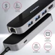 AXAGON HMC-6GL USB-C 3.2 GEN 1 SUPERSPEED 6in1 USB HUB GIGABIT LAN-PD 3.0 100W