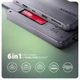AXAGON HMC-6GM2 USB-C 3.2 GEN 2 SUPERSPEED 6in1 USB HUB NVMe/SATA M.2-PD 3.0 100W