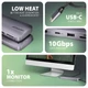 AXAGON HMC-6GM2 USB-C 3.2 GEN 2 SUPERSPEED 6in1 USB HUB NVMe/SATA M.2-PD 3.0 100W