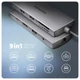 AXAGON HMC-8HLSA USB-C 3.2 GEN 1 SUPERSPEED 9in1 USB HUB GIGABIT LAN-PD 3.0 100W