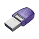KINGSTON DATATRAVELER MICRODUO 3C USB 3.2/USB-C FÉMHÁZAS PENDRIVE 128GB (200 MB/s OLVASÁSI SEBESSÉG)